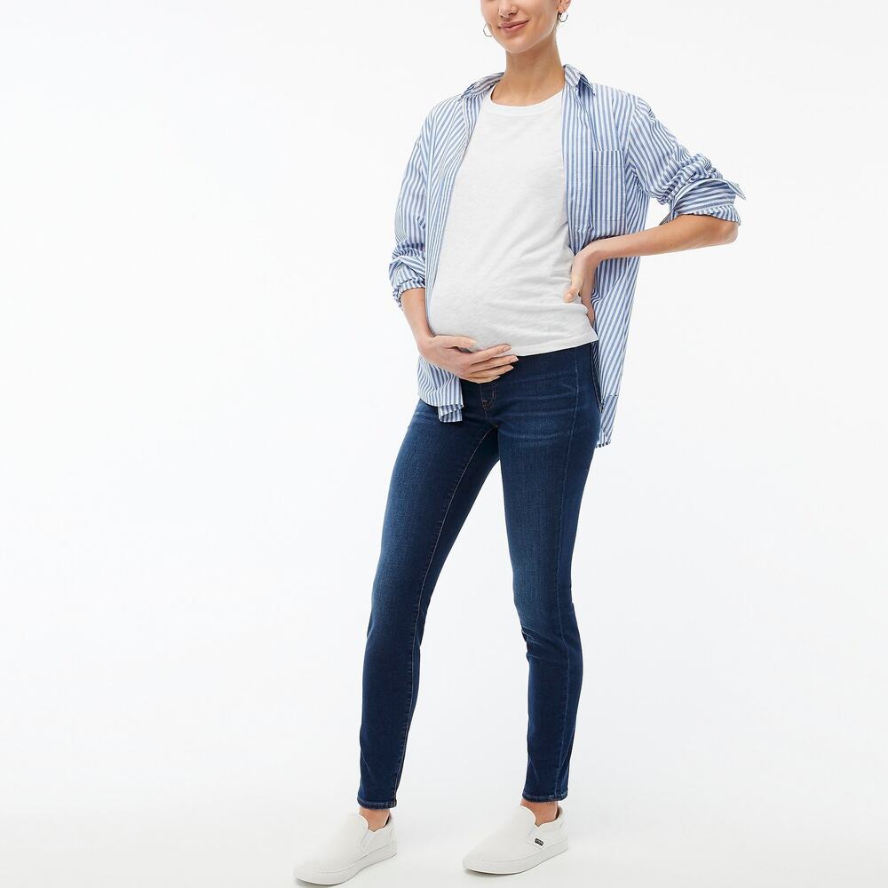 J.Crew Factory Maternity Denim Signature Stretch Indigo Blue Wash Casual 29 NWT